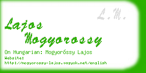 lajos mogyorossy business card