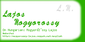 lajos mogyorossy business card